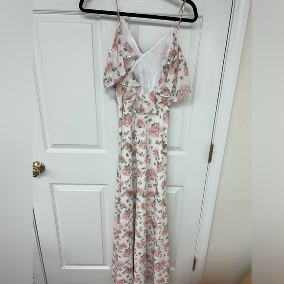 LPA Ruffle Neckline Adjustable Strap Maxi Dress NWT XXS - Picture 4 of 10